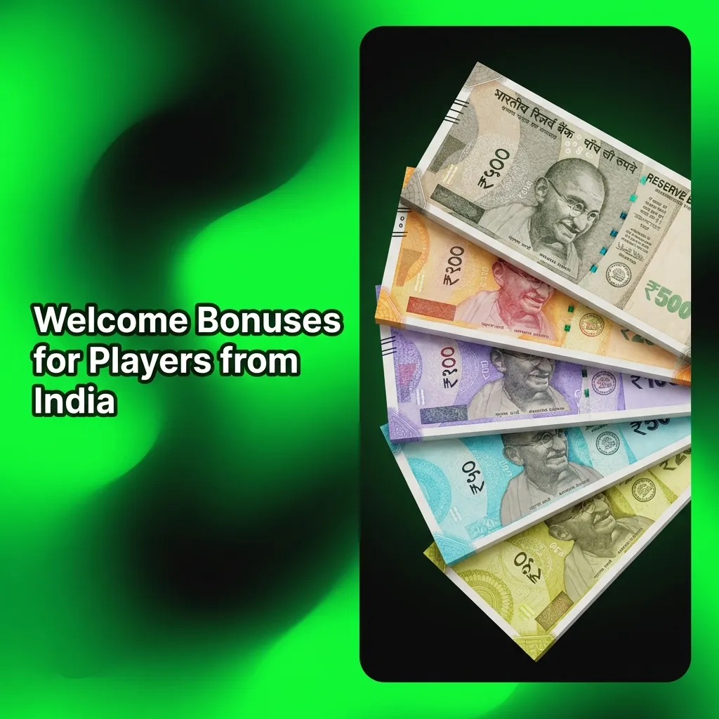 Indian casino welcome bonuses showing 180% match up to ₹20,000 plus 400 free spins and sports betting offer details