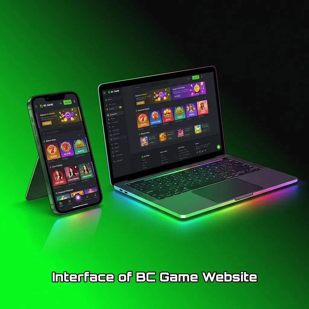 BC Game interface showing navigation bar with Sports, Casino, Live Casino, Promotions, and VIP sections for quick access