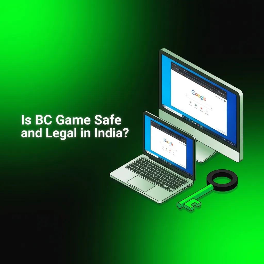 BC Game casino interface showing Curaçao eGaming license seal and SSL security badge for Indian players
